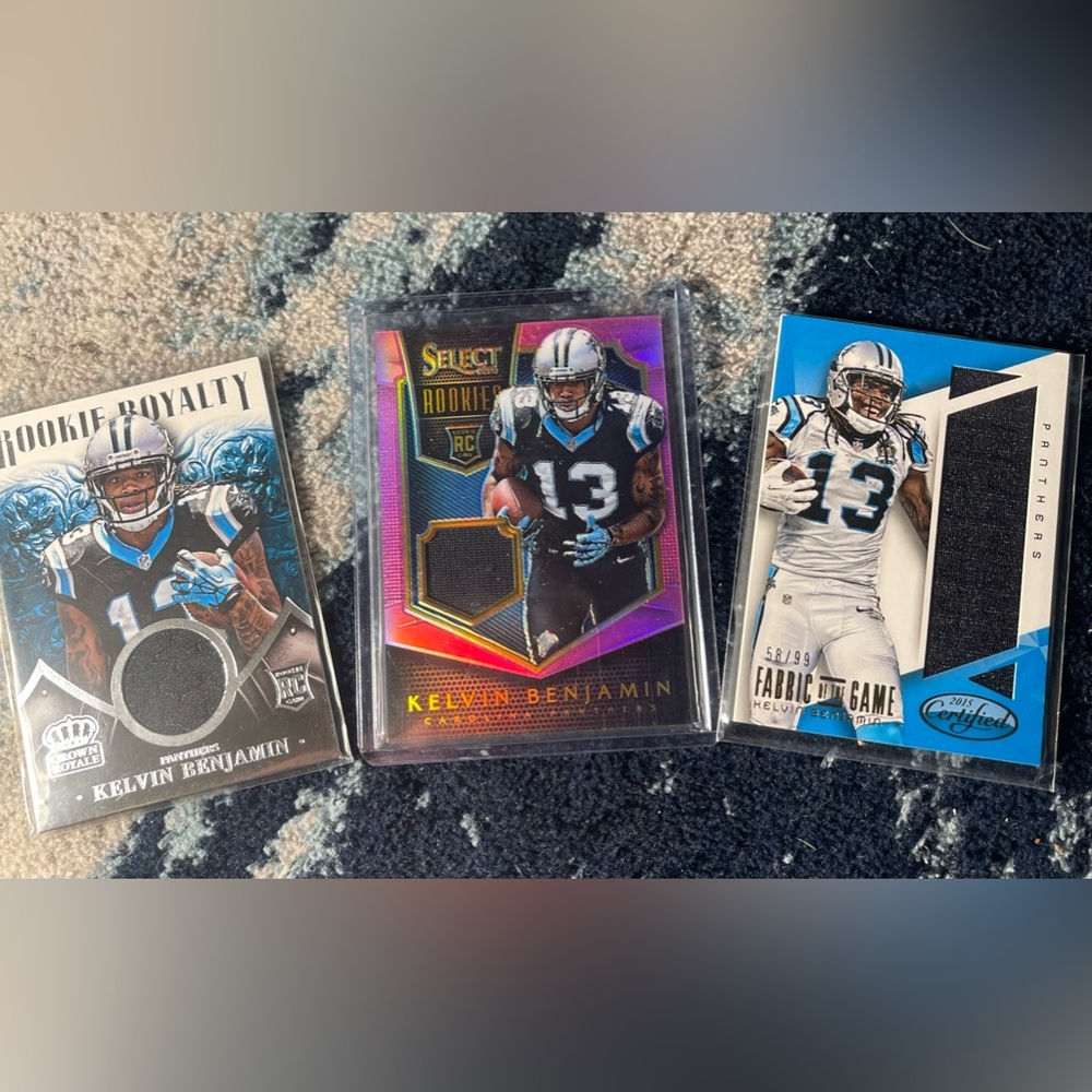 NFL Kelvin Benjamin jersey cards! Small player collection